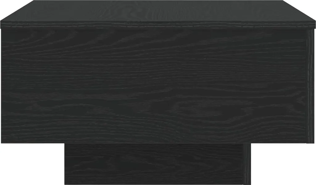 Table basse noire effet bois de chêne 55x55 cm robuste et compacte