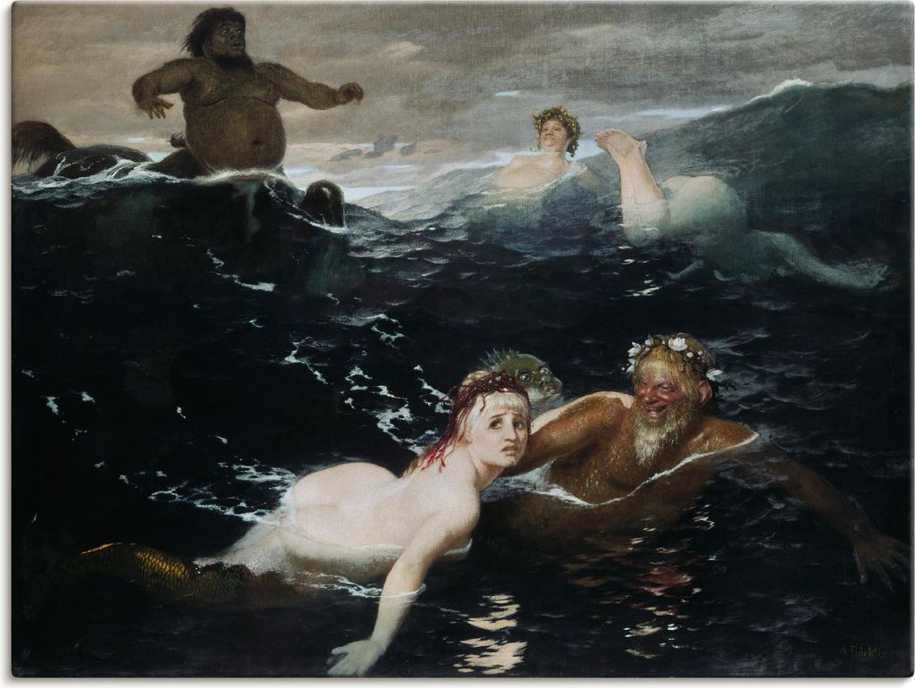 ARTland Leinwandbild Im Spiel der Wellen. 1883 Größe: 80x60 cm