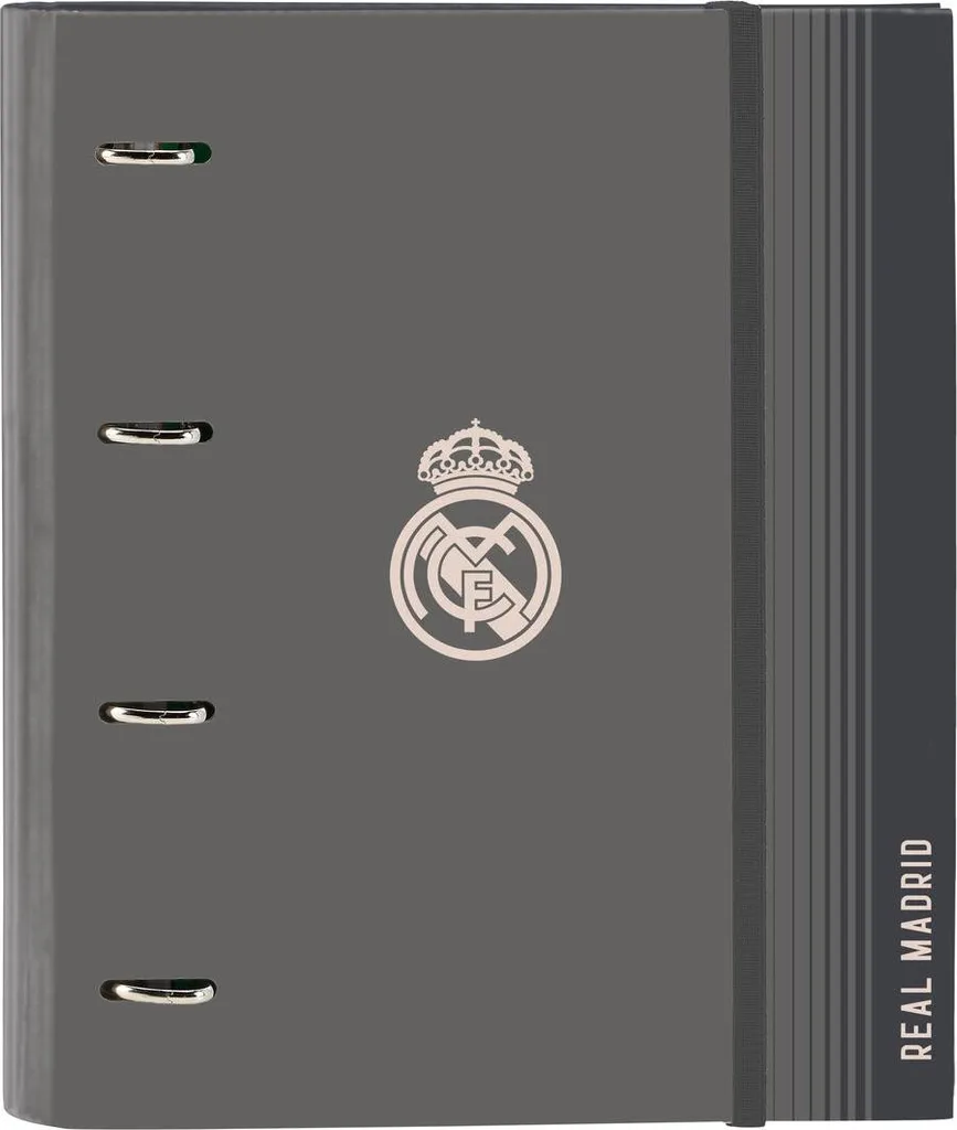 Raccoglitore Scuola Real Madrid C.F. Grigio 4 Anelli - 27x32 cm