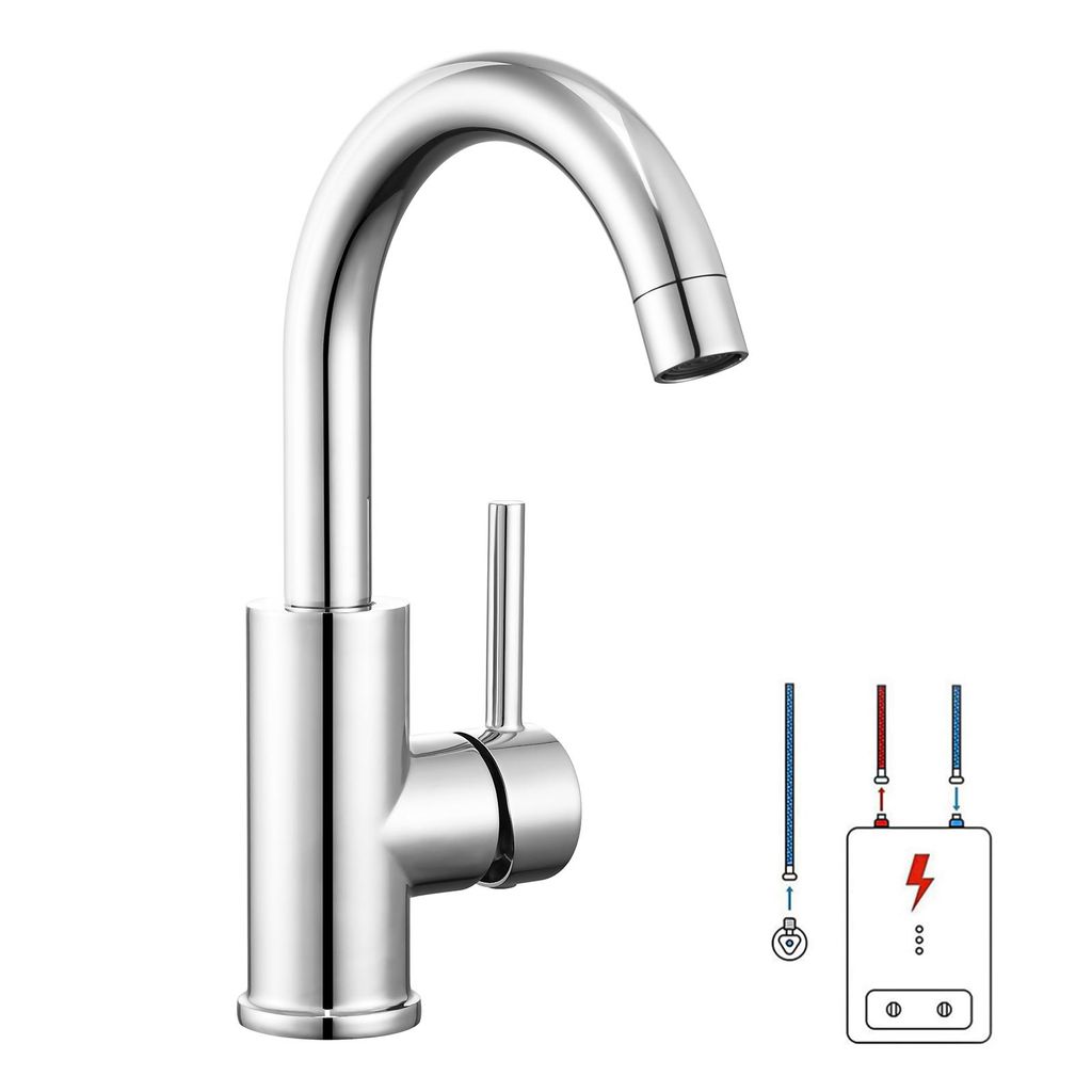 Auralum Niederdruck Wasserhahn Küche Armatur 360° Produktbild 