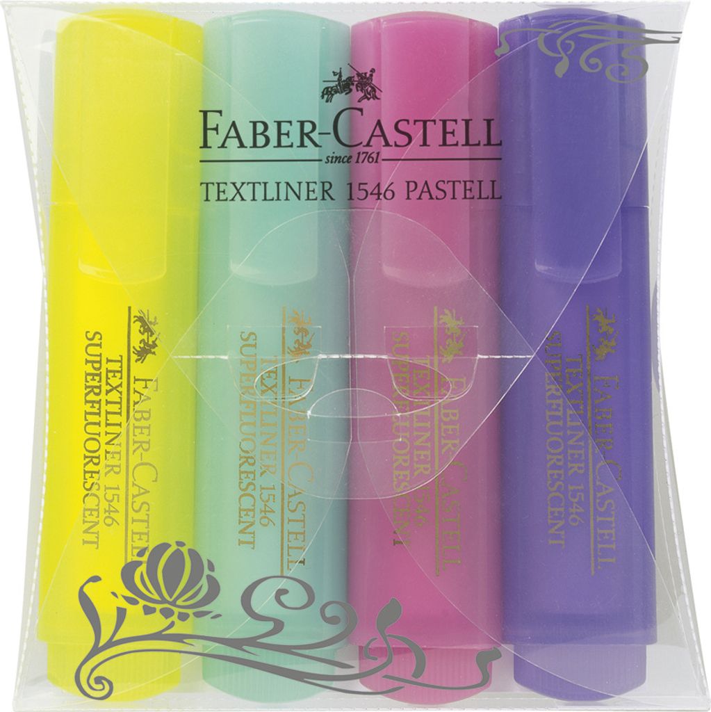 FABER-CASTELL Textmarker Textliner 154610 pastell 4er Etui