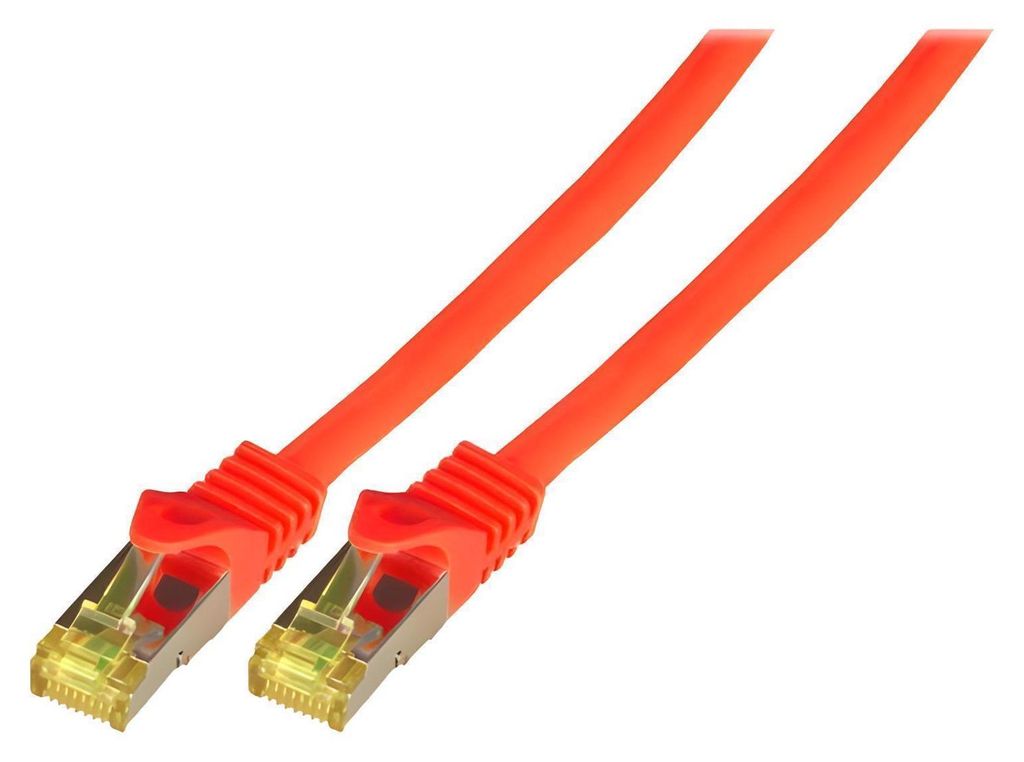 EFB RJ45 Patchkabel S/FTP,Cat.6A,LSZH,Cat.7 Rohk.,15m,rot