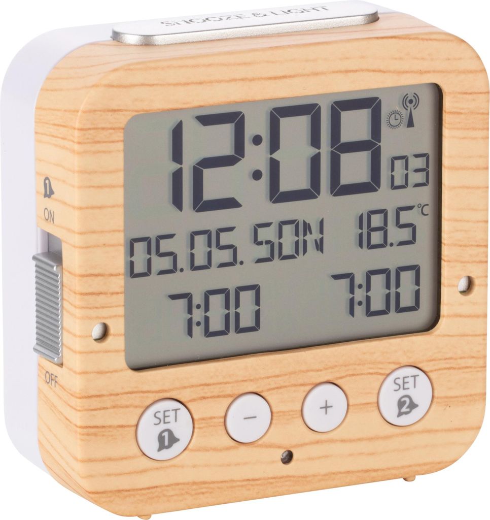 Funk-Wecker Bingo TFA 60.2528 Reisewecker 2 Alarme Beleuchtung