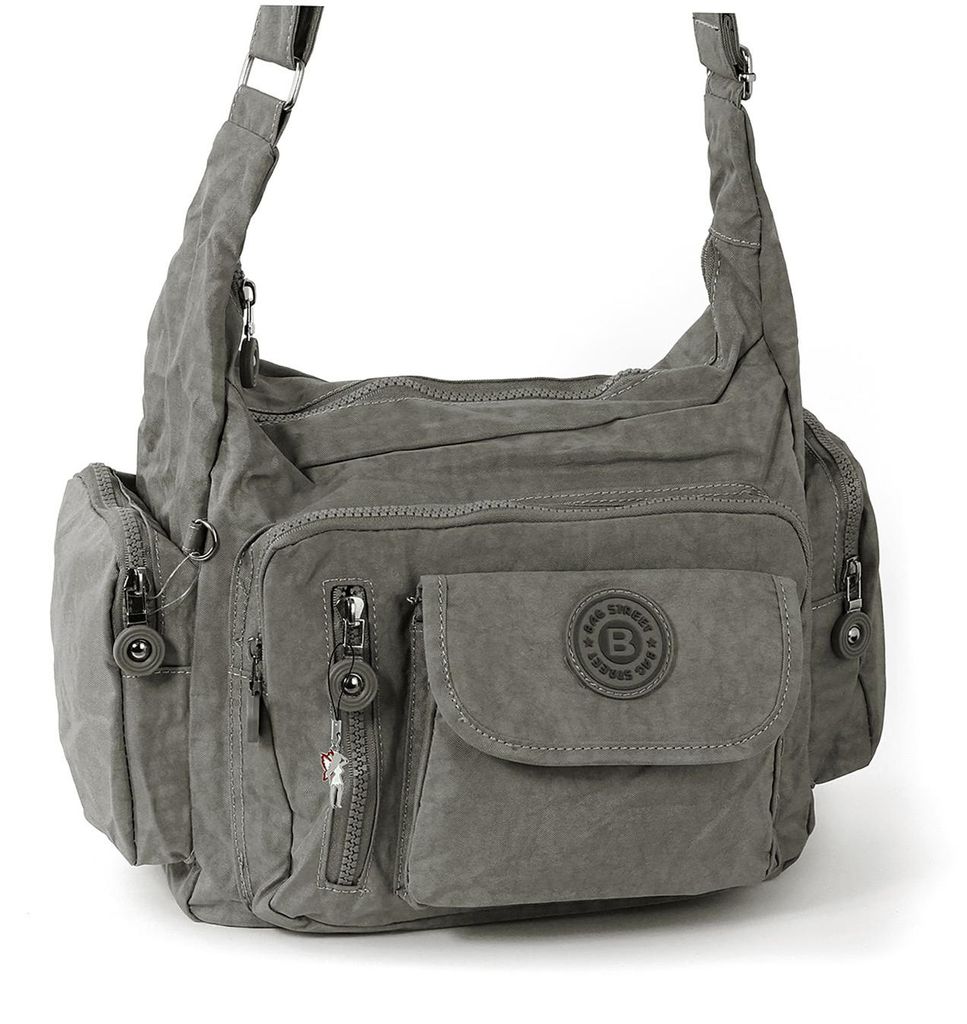 Borsa Street nylon borsa donna grigio 30x15x22 OTJ204K Immagine del prodotto 