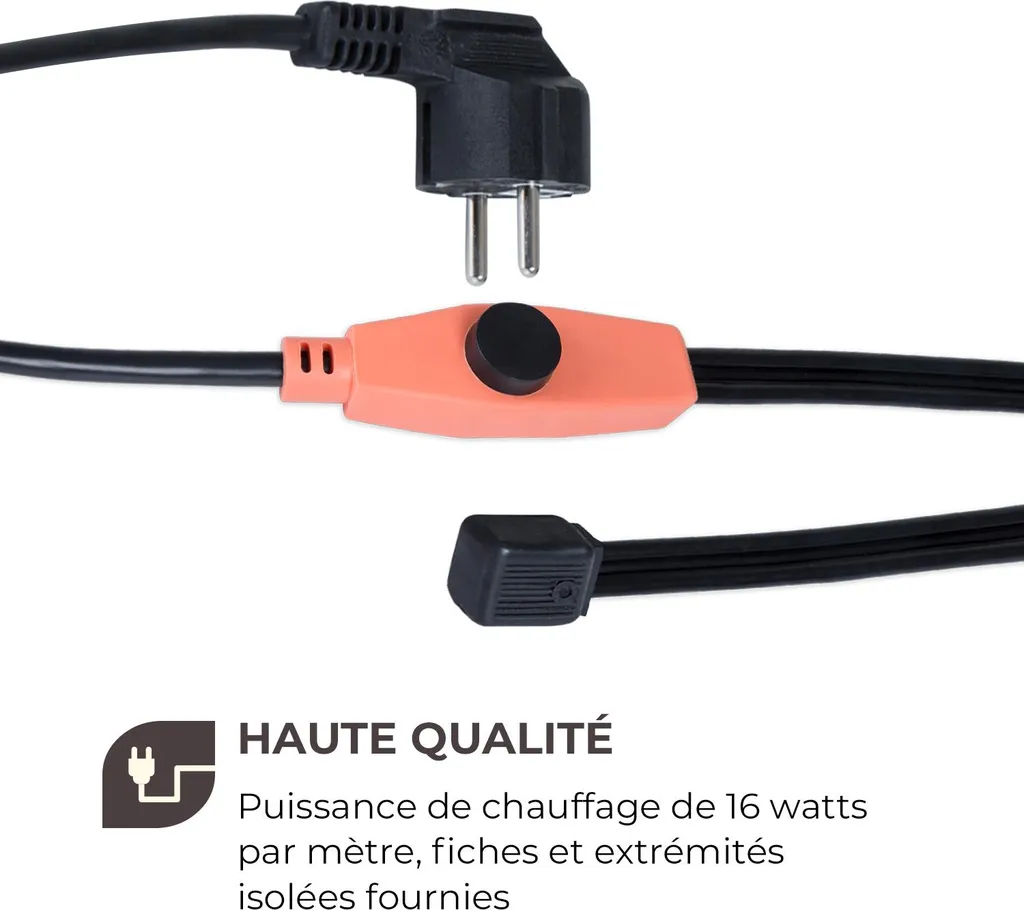 Câble Chauffant Autorégulant Flow Wire 4m IP68 pour Tuyaux Extérieurs - 4