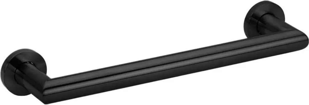 Petit porte-serviette noir mat 30cm pour WC ou petite salle de bain
