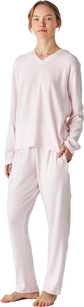 J&J Brothers JJB5 Damen-Pyjama mit langen Ärmeln und weichem Strick
