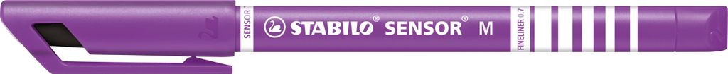 Fineliner mit gefederter Spitze - STABILO SENSOR M - medium - Einzelstift - lila