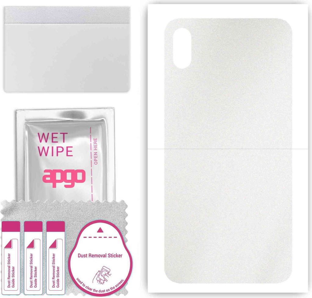apgo Rückseite Schutzfolie, Skin, kompatibel mit Apple iPhone XS Max, Hinten Displayschutzfolie aus Vinylfolie, kratzfest, einfache Montage - Matt...