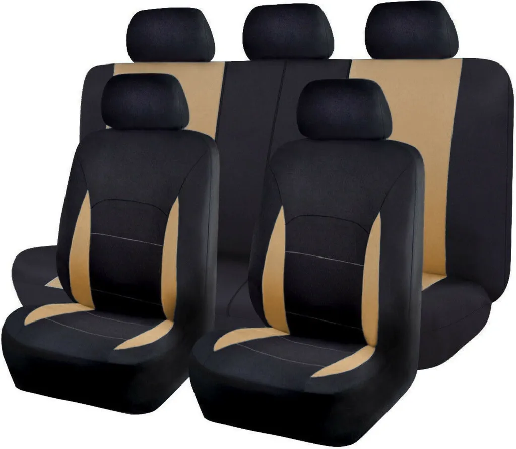 Set Coprisedili SB624 Nero-Beige: L'Eleganza Incontra la Protezione