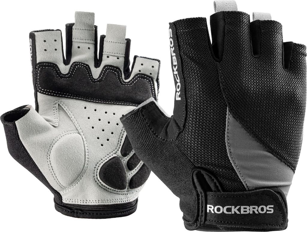 ROCKBROS Kurzfinger-Fahrradhandschuhe Atmungsaktiv Halbfingerhandschuhe Rennrad Handschuhe XL