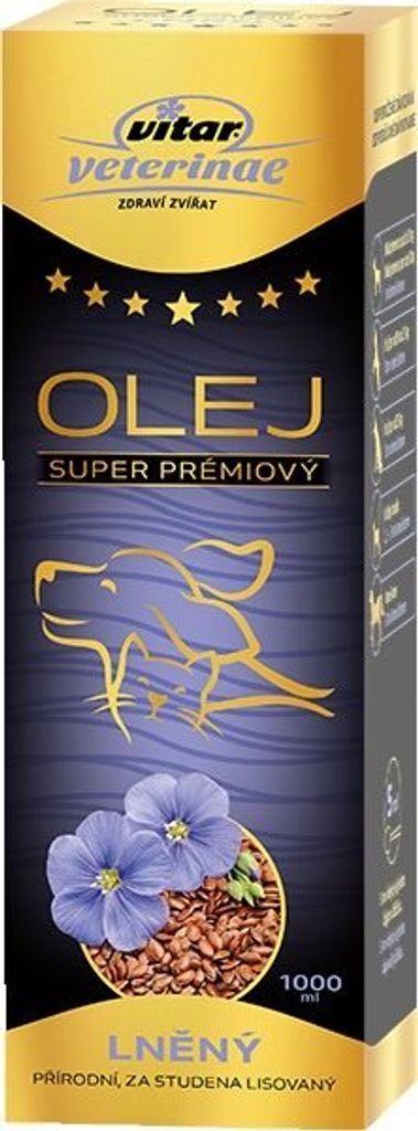 Vitar Veterinae olej lniany 1000 ml Zdjęcie produktu 