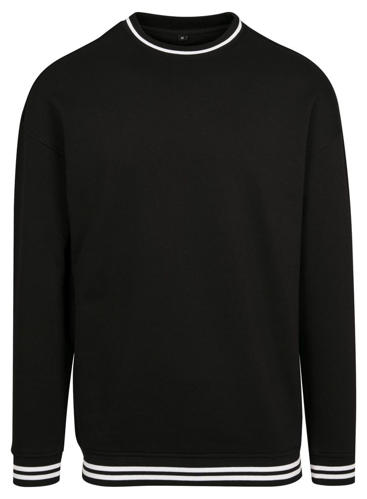 Build Your Brand - "College" Sweatshirt für Herren/Damen Uni LT2135 (XL) (Schwarz/Weiß)