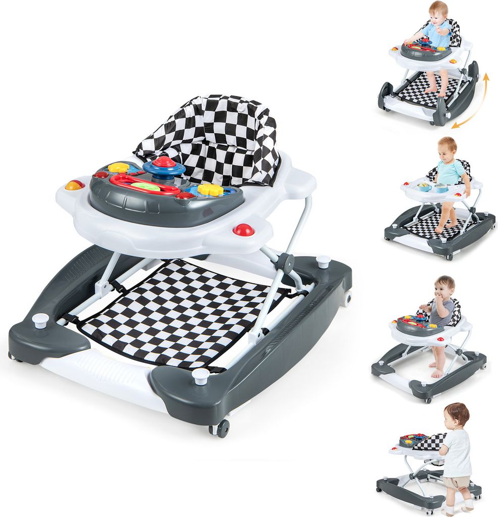 COSTWAY girello 6 in 1, girello regolabile in altezza con Immagine del prodotto 