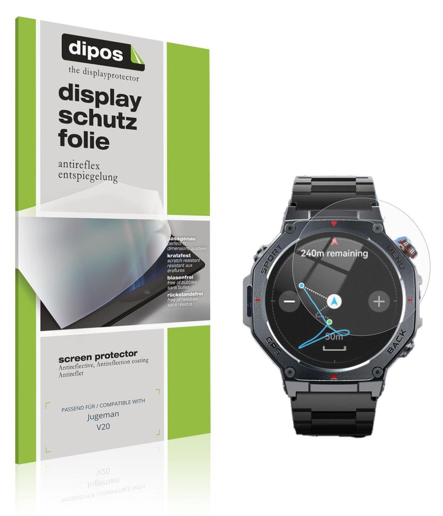6x Schutzfolie für Jugeman V20 matt Displayschutzfolie Folie Display Schutz dipos