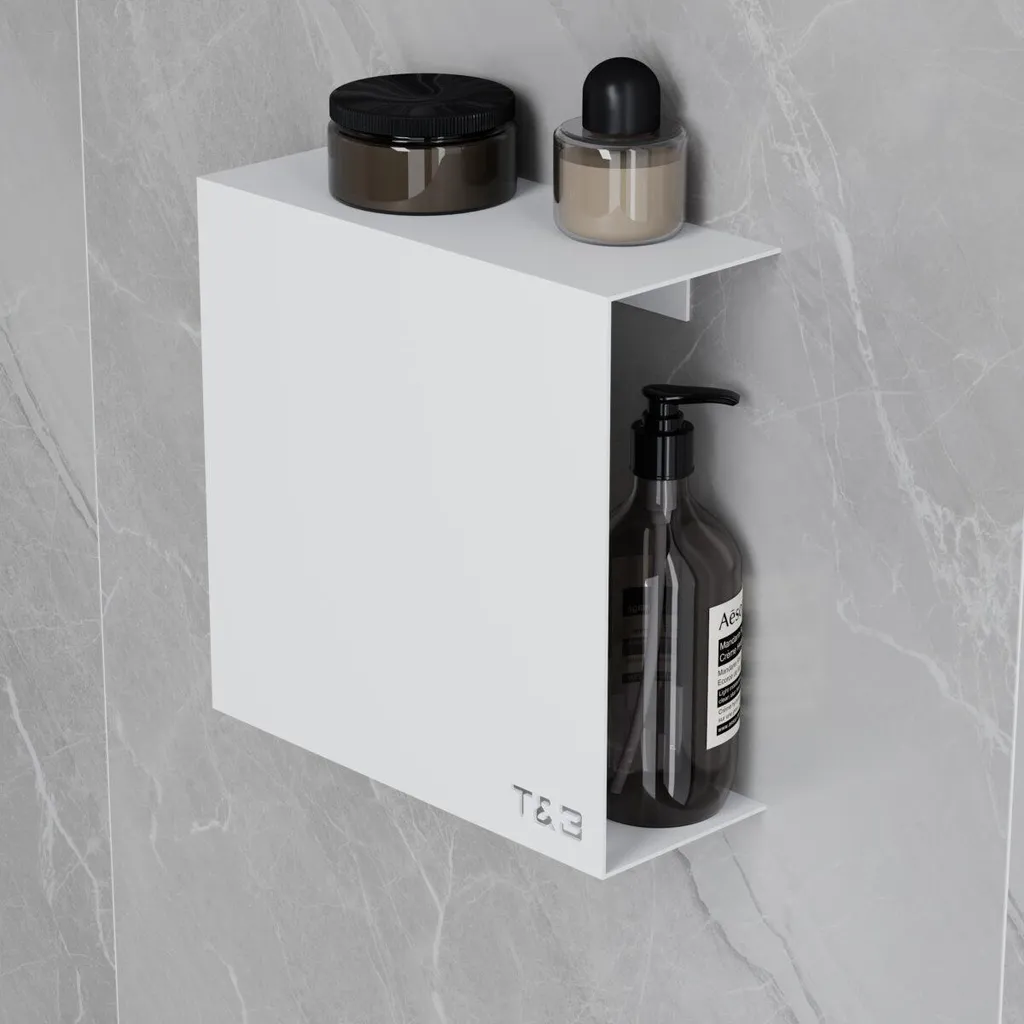 Étagère Murale Nortiq T3 25cm Aluminium Blanc Mat Fixation Invisible