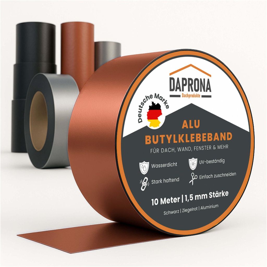 DAPRONA Butylband, Panzertape 10m x 150mm, 2 Stück Produktbild 