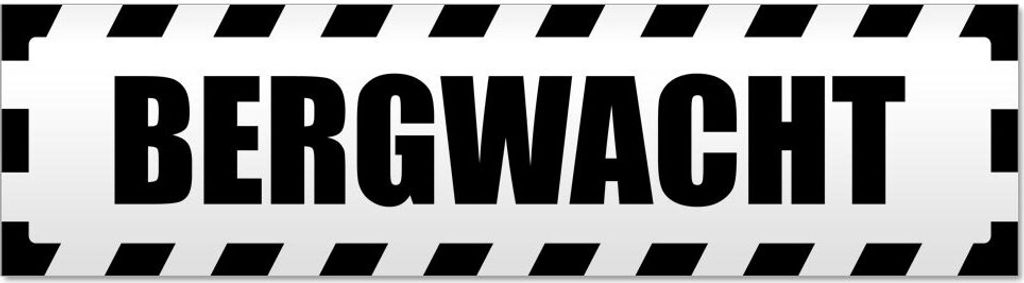 Bergwacht gestreift Magnetschild Schild magnetisch