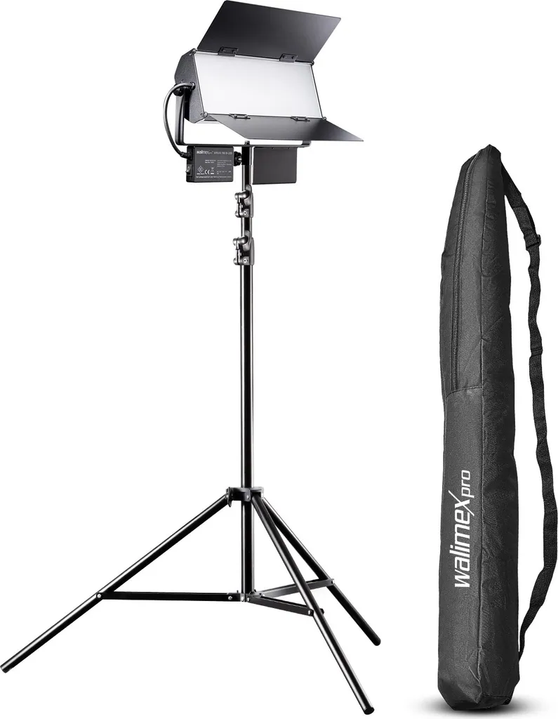 Walimex Sirius 160 Bi Color 65W Kit Éclairage avec Pied de Studio 2,6 m