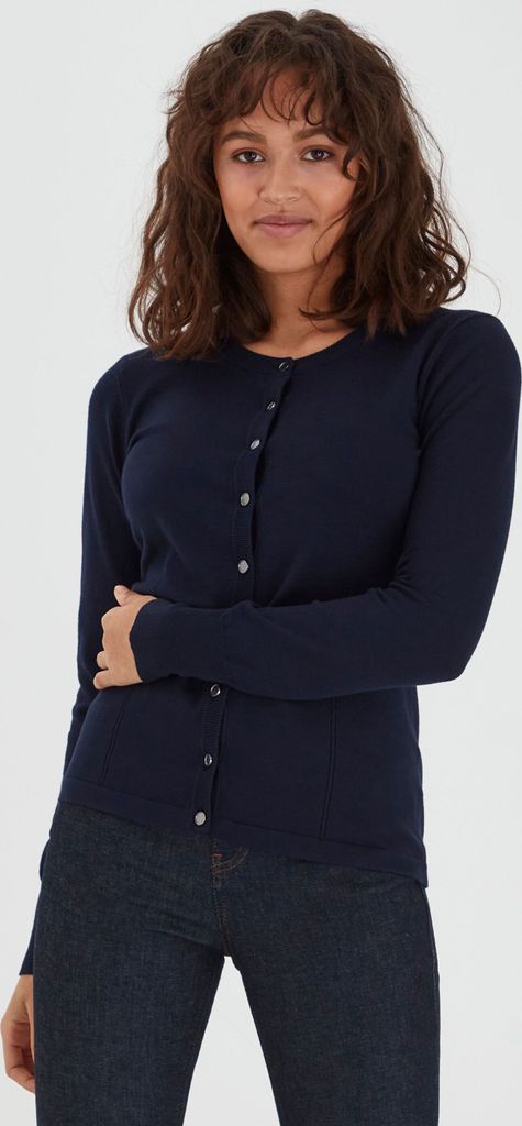 Pulz Jeans PZSARA Damen Strickjacke Feinstrick Cardigan Strickcardigan mit Knopfleiste