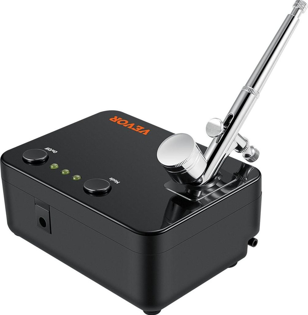 Airbrush-Set, tragbares Airbrush-Set mit Kompressor, Airbrush-System-Set mit vielseitigen Dual-Action-Airbrush-Pistolen mit Schwerkraftzufuhr, Kuns...