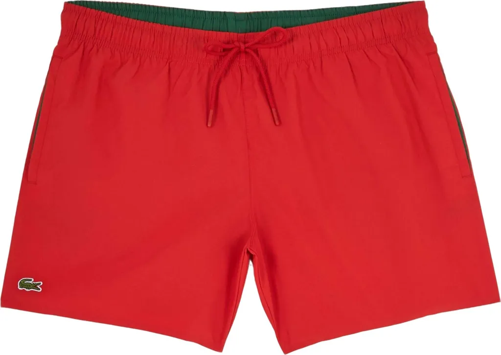 Lacoste Maillot de Bain MH6270 Rouge L : Anti-Irritation et Séchage Vite