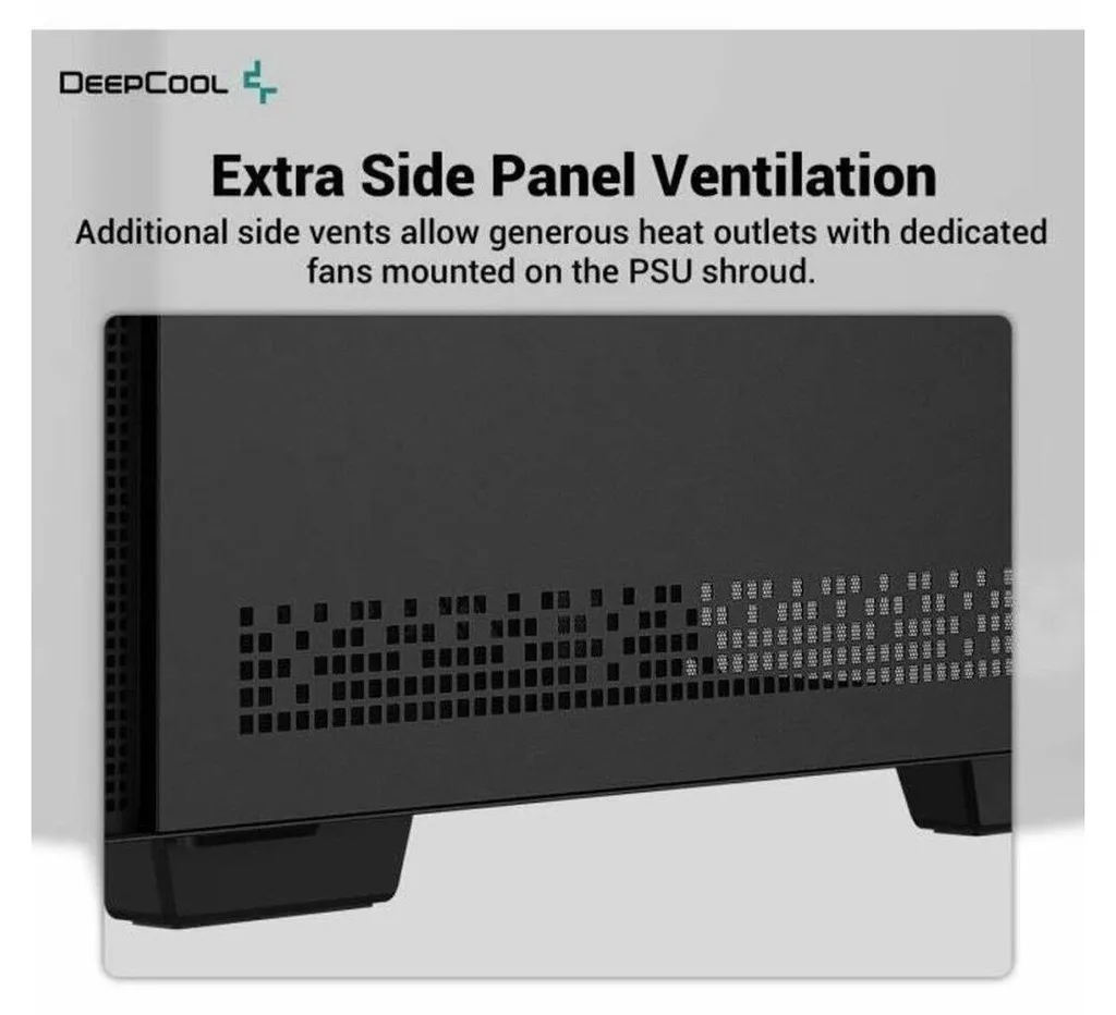 Boîtier PC Micro-ATX DeepCool CH370 Noir avec Panneau Latéral Amovible - 16
