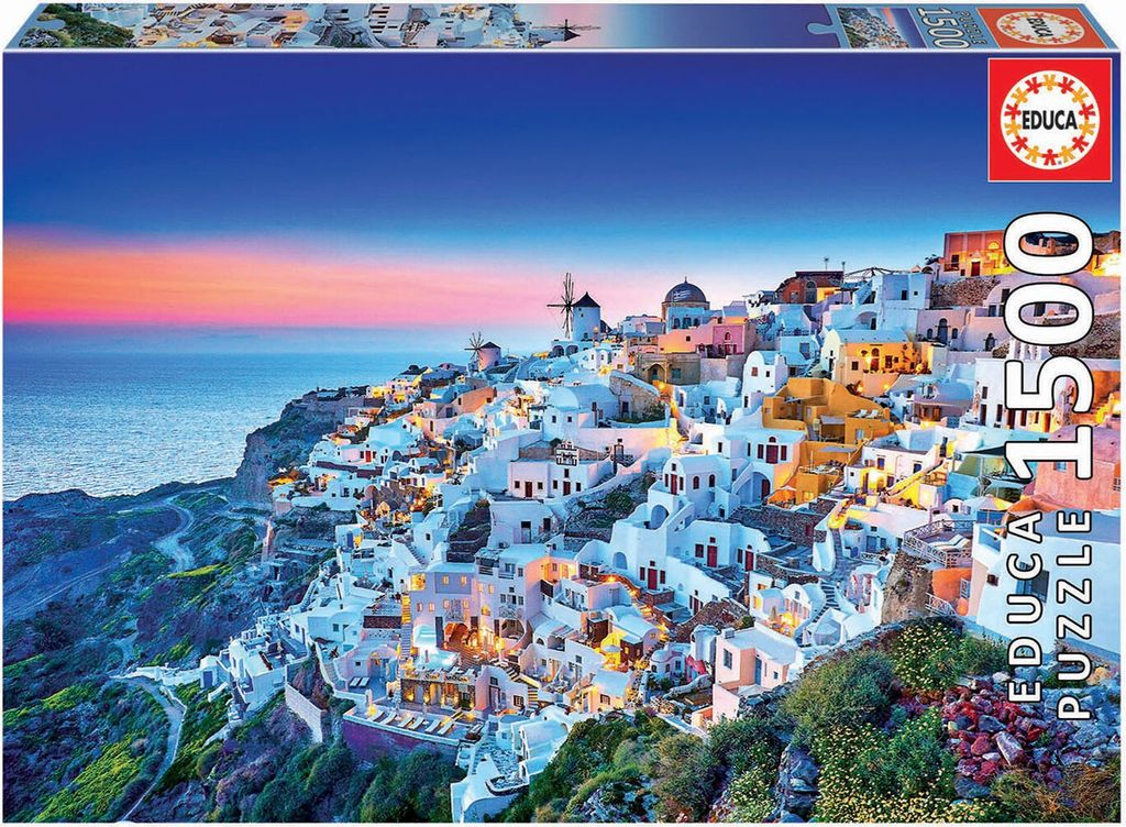 Educa 19040, Santorini, 1500 Teile Puzzle für Erwachsene und Kinder ab 12 Jahren, Griechenland