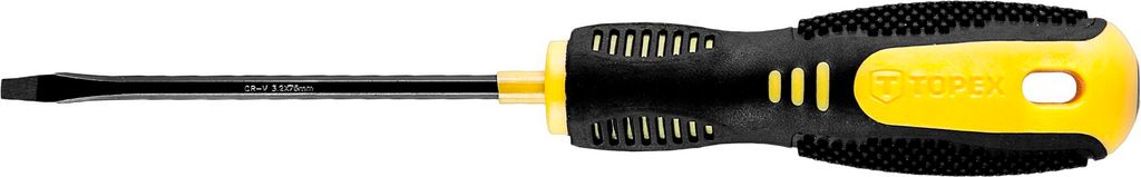 TOPEX schraubendreher 3,2x75mm extra gehärtete spitze, magnetisch, crv-stahl