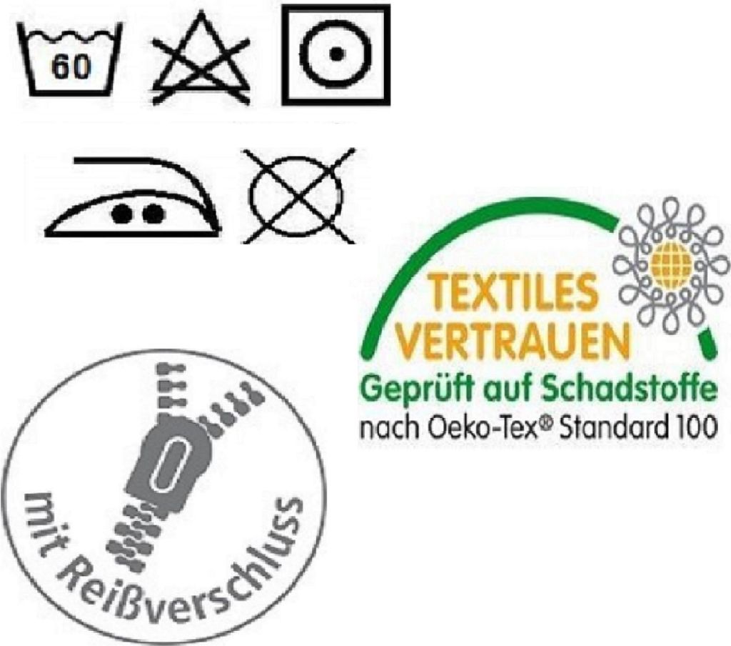 2-teilig Uni Wende Bettwäsche-Set Bett Garnitur Bettbezug Produktbild 4