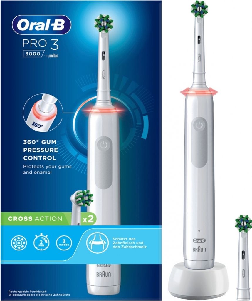 Oral-B Pro 3 3000 Cross Action Bianco Immagine del prodotto 