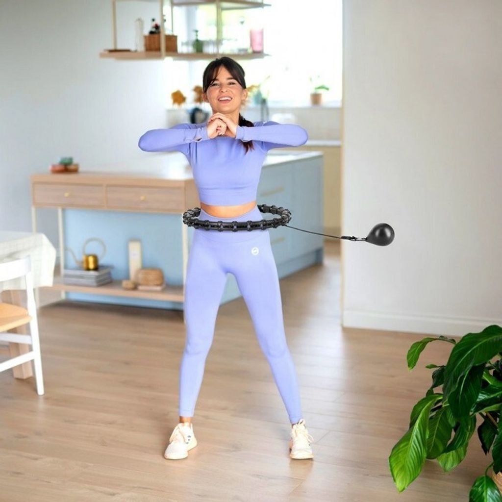 Masážní hula hoop HMS HHW02 se závažím černá Obrázok produktu 7