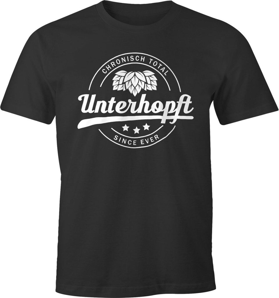 Chronisch Unterhopft Total Herren T-Shirt Since Ever Fun-Shirt Moonworks anthrazit XXL