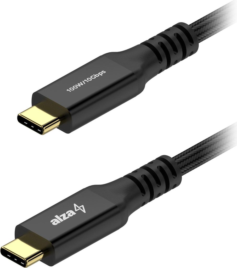 AlzaPower AluCore USB-C auf USB-C 3.2 Gen 2 100W 1m schwarz