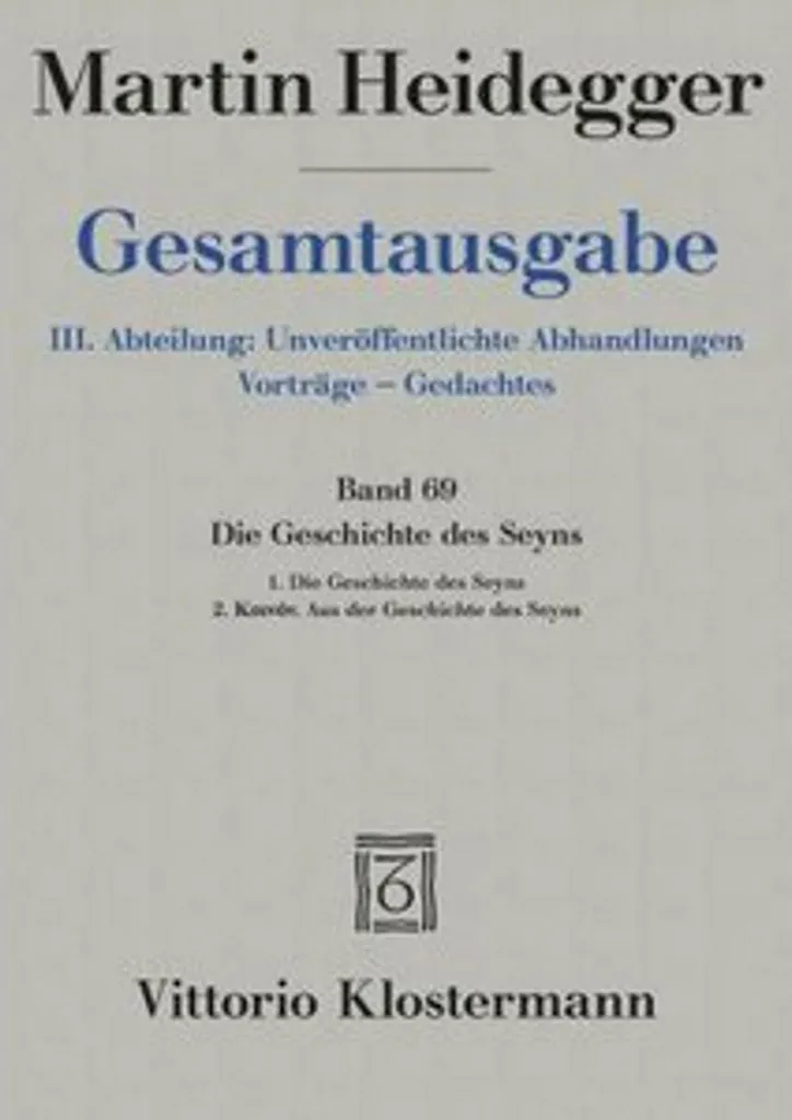 Étudier Heidegger : Die Geschichte des Seyns pour Recherche Universitaire