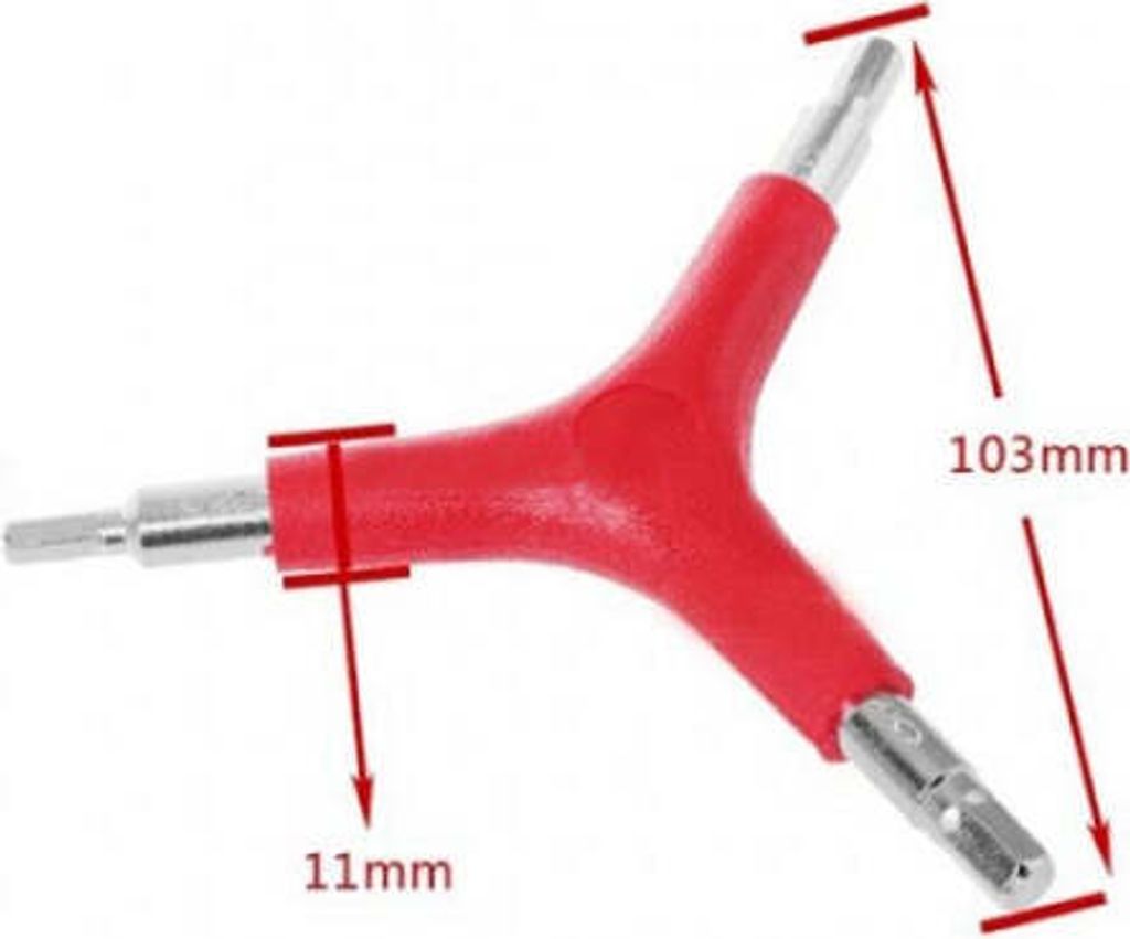 System-S 3-in-1 Y-Schlüssel Sechskant Schraubendreher Set Hexagon (4 / 5 / 6 mm) Fahrrad Reparaturset Werkzeug