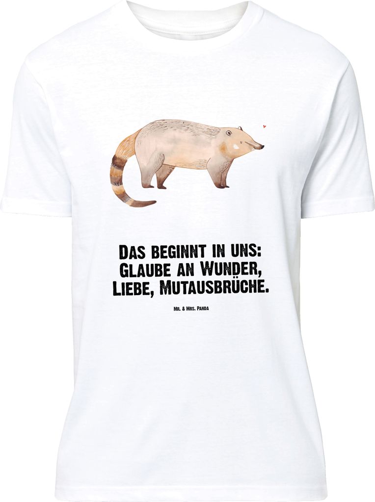 Mr. & Mrs. Panda Größe M T-Shirt Nasenbaer - Weiß - Geschenk, Bär, Nasenbären, Shirt, mit Spruch, Nasenbär, Herren, Lustige Sprüche, Tshirt,...