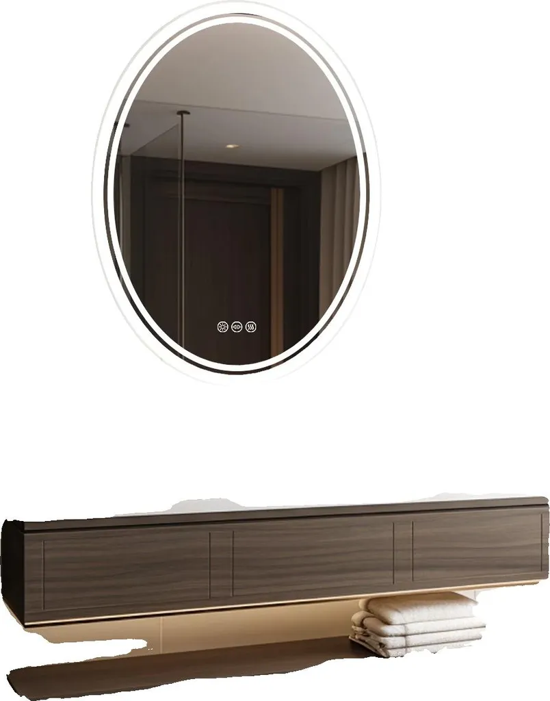 Miroir LED anti-éblouissement 20x28 pouces pour salle de bain sombre