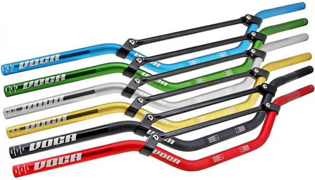 Guidon de descente Voca Racing Cross argenté pour moto 50cc et scooter