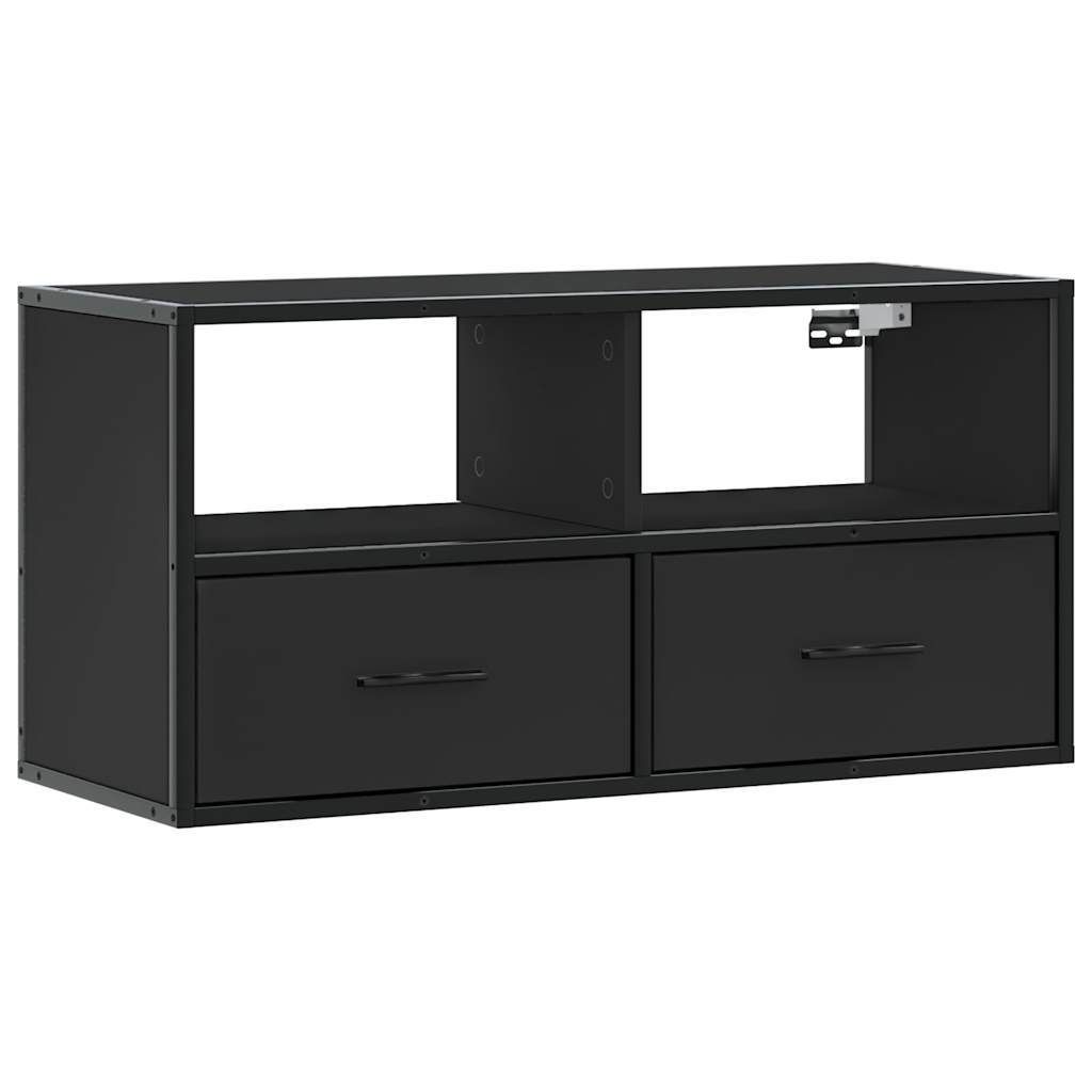 vidaXL TV-Schrank Schwarz 80x31x39,5 cm Holzwerkstoff und Metall