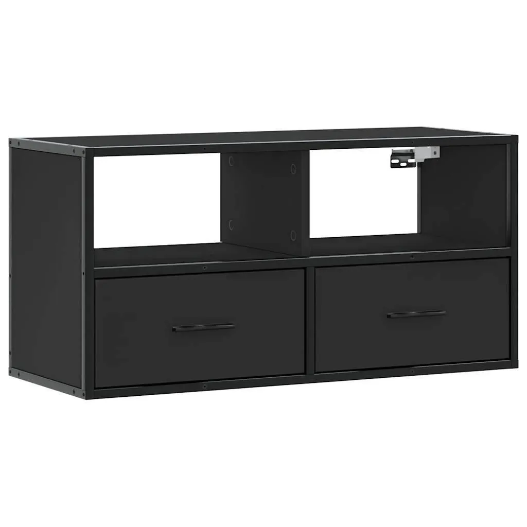mobile TV vidaXL nero 80x31x39,5 cm materiale a base di legno e metallo