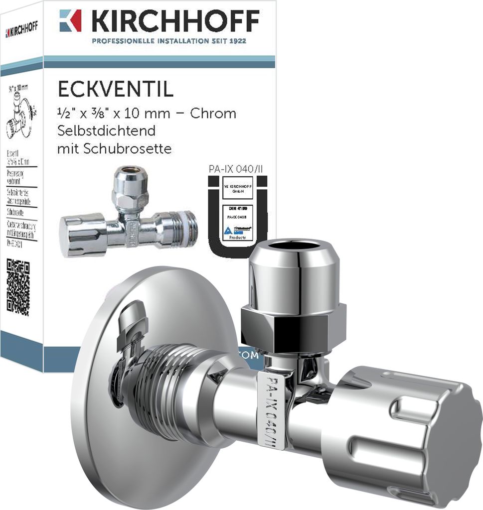 KIRCHHOFF Universal Eckventil 1/2 Zoll selbstdichtend, Produktbild 