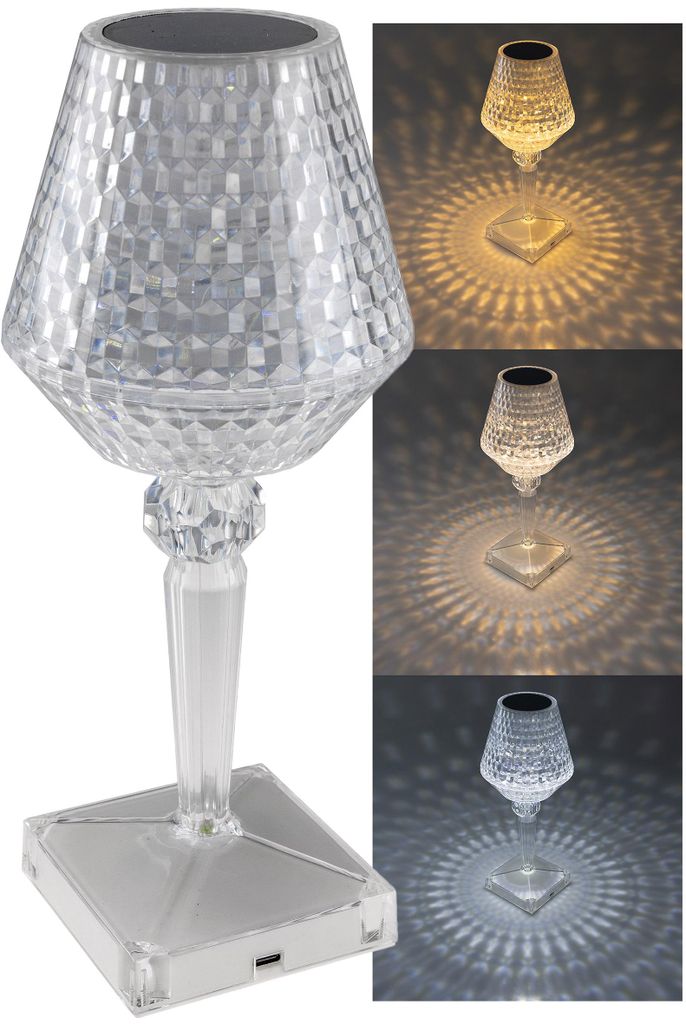LED Akku-Tischleuchte Foco Guapa Li-Akku Weiß & Warmweiß Produktbild 