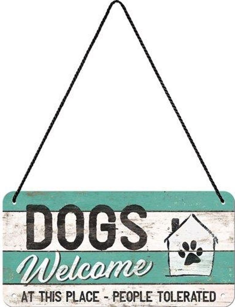 Nostalgic-Art - Hängeschild - PfotenSchild - Dogs Welcome