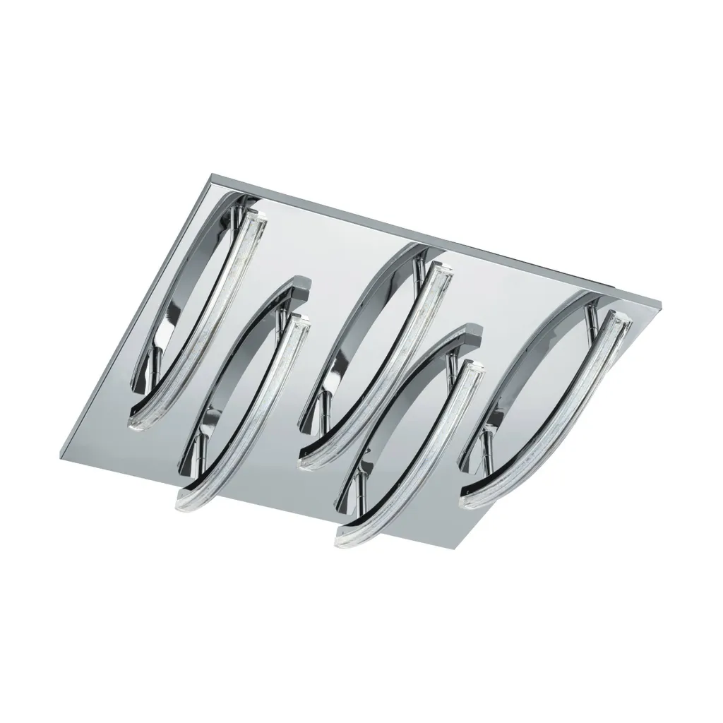 Eglo 96095 Pertini Plafoniera LED 5 Luci Cromo per Soggiorno Moderno