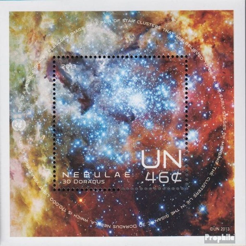 Briefmarken UNO - New York 2013 Mi Block39 (kompl.Ausg.) postfrisch Weltraumwoche Nebel