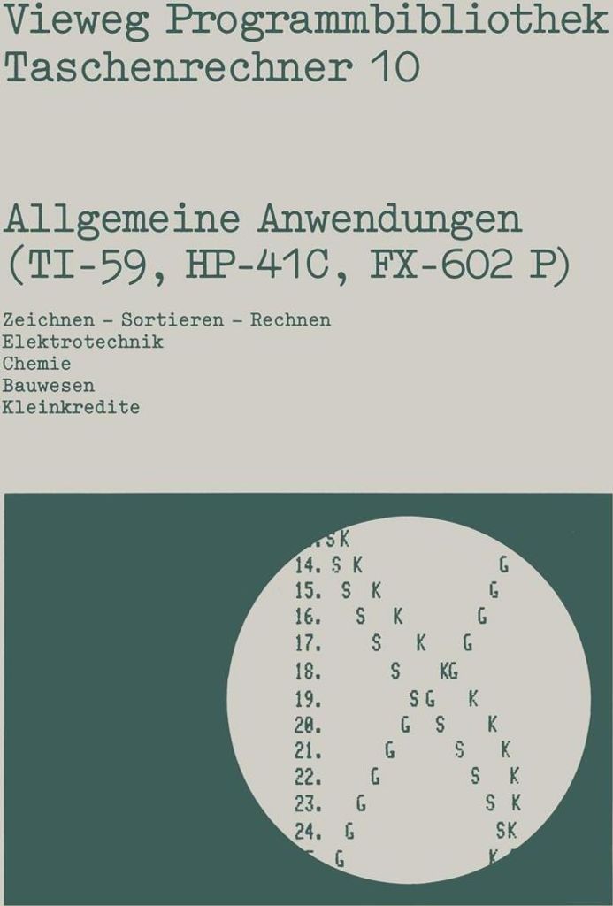 Allgemeine Anwendungen (TI-59, HP-41 C, FX-602 P)