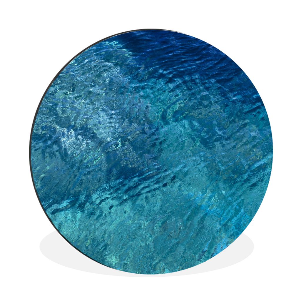 MuchoWow Aluminium Wandkreis Meer - Golf - Wasser Ø 30 cm Wanddeko Modern Wohnzimmer - Wand Bild - Wohnzimmer - Runde Bilder - Alubilder - Kunst...