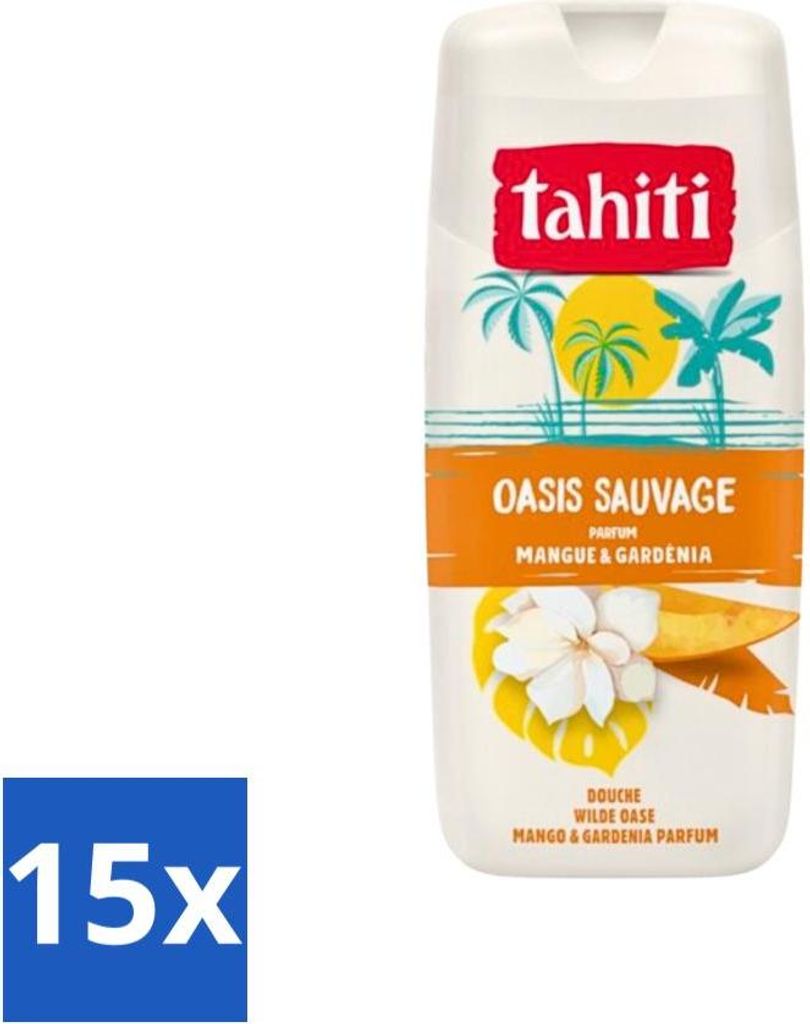 Tahiti - Duschgel - Wild Oasis - Mango & Gardenie - 315 ml - Vorteilspack - 15 Stücke