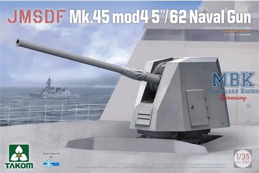 Kit Maquette Canon Mk.45 Mod.4 JMSDF Takom TAK2183 Montage Simplifié